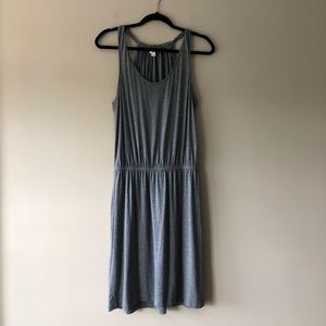 GAP grey sleeveless midi dress